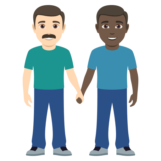 Dois Homens De Mãos Dadas: Pele Clara, Pele Escura para JoyPixels 10.0