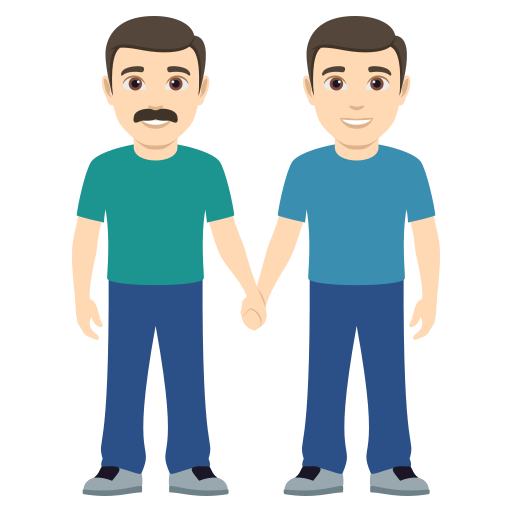 Dois Homens De Mãos Dadas: Pele Clara para JoyPixels 10.0