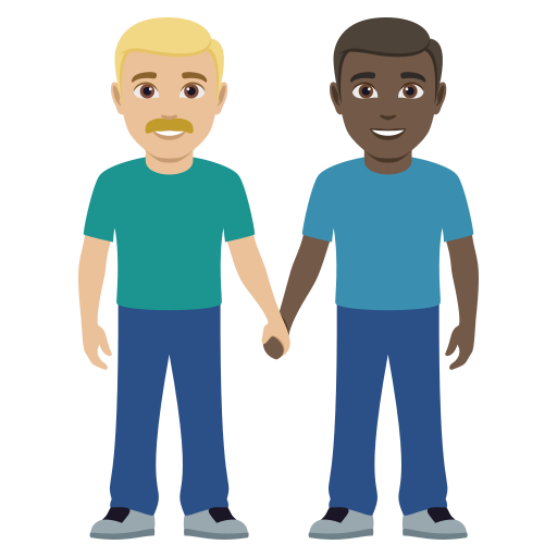 Dois Homens De Mãos Dadas: Pele Morena Clara, Pele Escura para JoyPixels 10.0