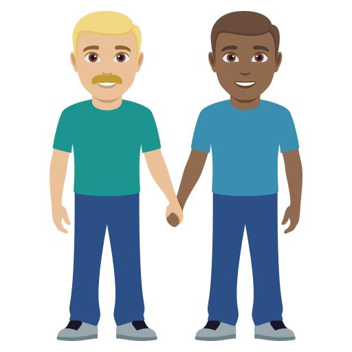 Dois Homens De Mãos Dadas: Pele Morena Clara, Pele Morena Escura para JoyPixels 10.0