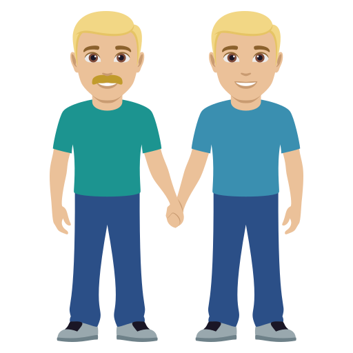 Dois Homens De Mãos Dadas: Pele Morena Clara para JoyPixels 10.0