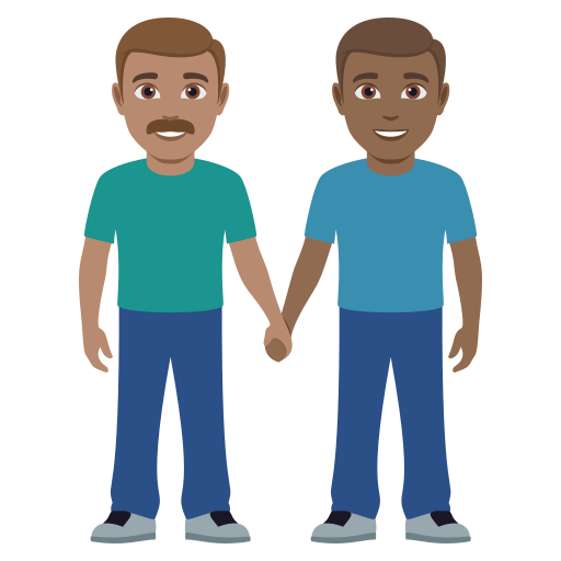 Dois Homens De Mãos Dadas: Pele Morena, Pele Morena Escura para JoyPixels 10.0