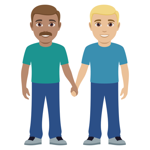 Dois Homens De Mãos Dadas: Pele Morena, Pele Morena Clara para JoyPixels 10.0