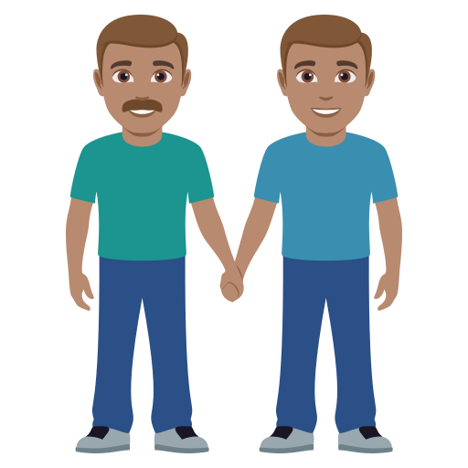 Dois Homens De Mãos Dadas: Pele Morena para JoyPixels 10.0