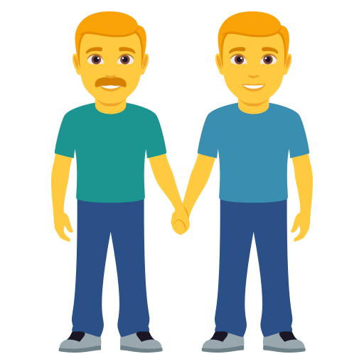 Homens que seguram as mãos para JoyPixels 10.0