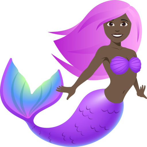 Sereia: Pele Escura para JoyPixels 10.0