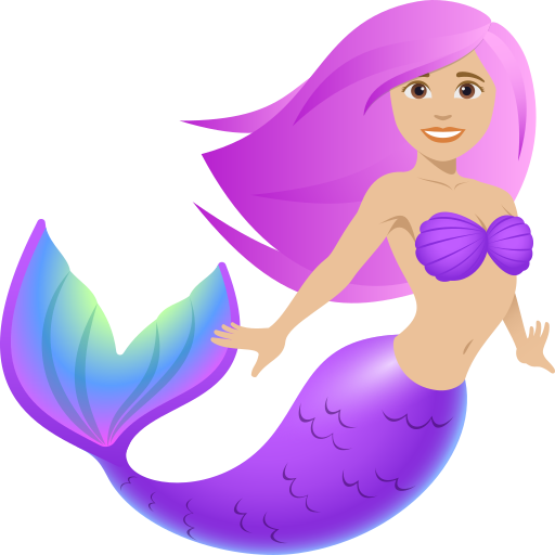 Sereia: Pele Morena Clara para JoyPixels 10.0