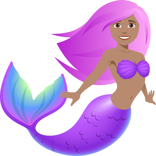 Sereia: Pele Morena para JoyPixels 10.0