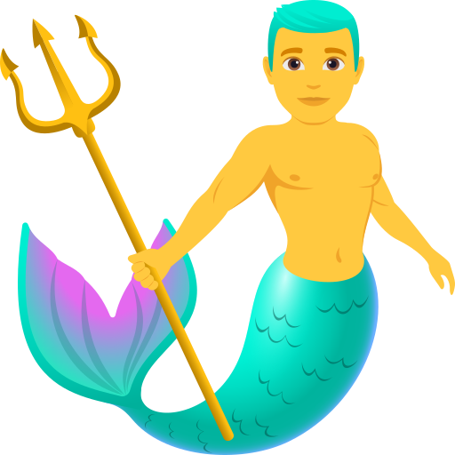 Mężczyzna syrena dla JoyPixels 10.0