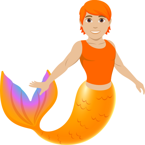 Pessoa Sereia: Pele Morena Clara para JoyPixels 10.0