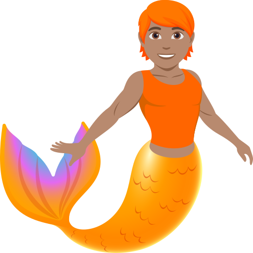 Русалка: середній тон шкіри для JoyPixels 10.0