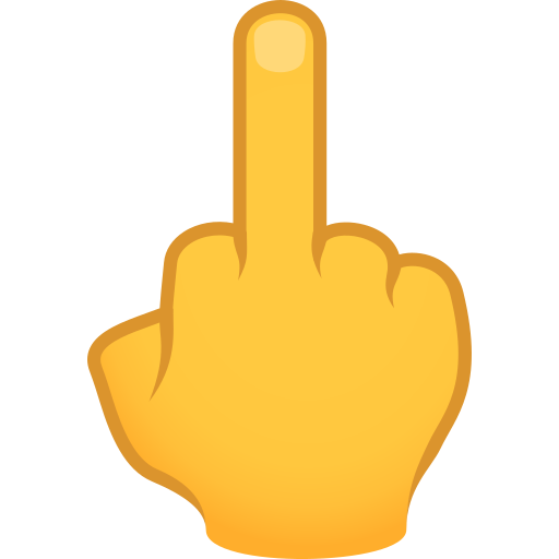 Orta parmak için JoyPixels 10.0