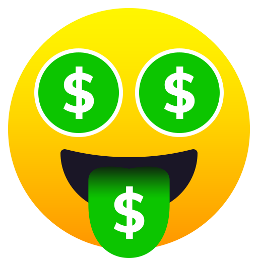 Rosto Com Cifrões para JoyPixels 10.0