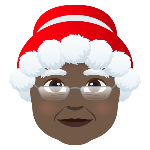 Mamãe Noel: Pele Escura para JoyPixels 10.0