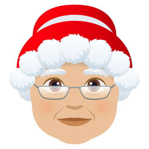 Миссис Клаус: светлый тон кожи для JoyPixels 10.0