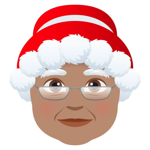 Mamãe Noel: Pele Morena para JoyPixels 10.0