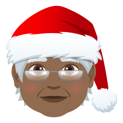 Санта: темный тон кожи для JoyPixels 10.0