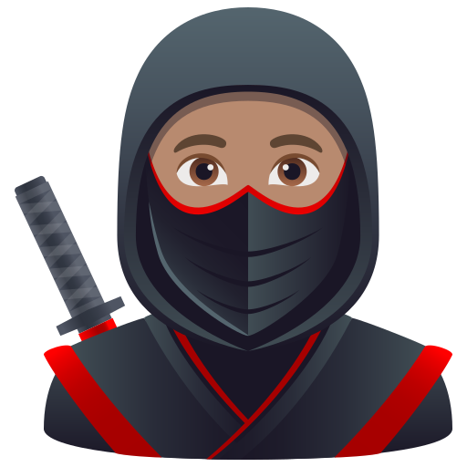 Ніндзя: середній тон шкіри для JoyPixels 10.0