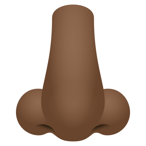 Nariz: Pele Morena Escura para JoyPixels 10.0