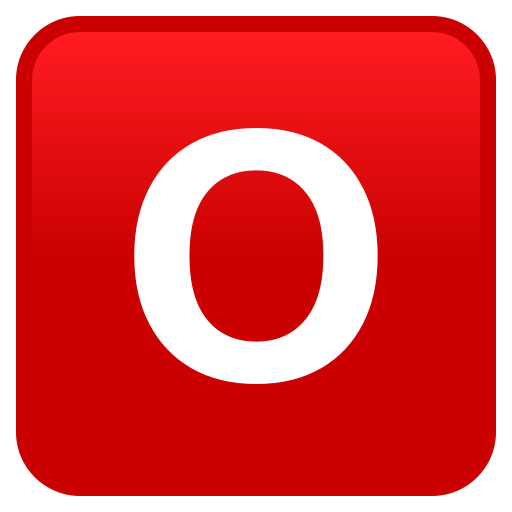 Botão O (Tipo Sanguíneo) para JoyPixels 10.0