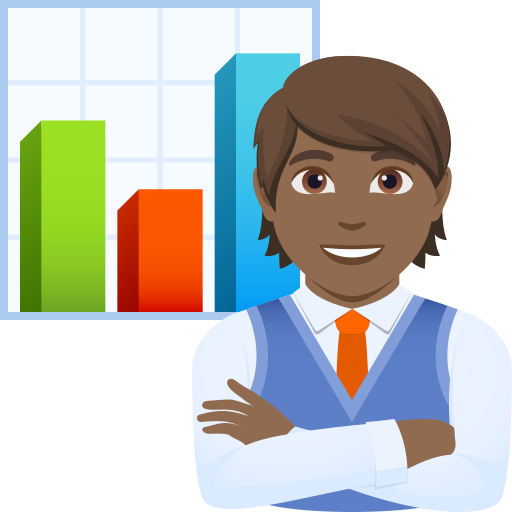 Trabalhador De Escritório: Pele Morena Escura para JoyPixels 10.0