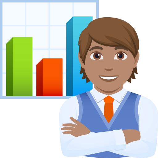 Офісний працівник: середній тон шкіри для JoyPixels 10.0