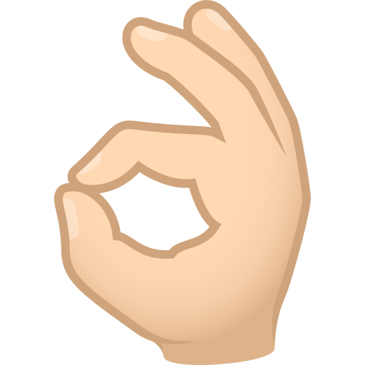 Sinal De Ok: Pele Clara para JoyPixels 10.0