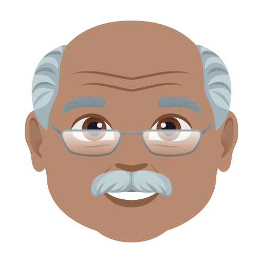 Homem Idoso: Pele Morena para JoyPixels 10.0