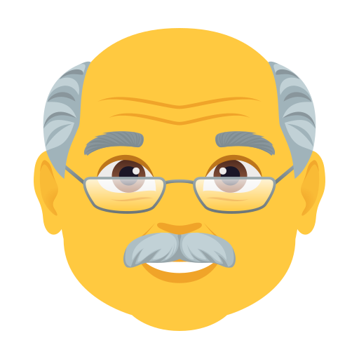 Літній чоловік для JoyPixels 10.0