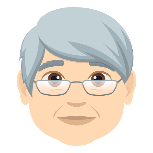 Idoso: Pele Clara para JoyPixels 10.0