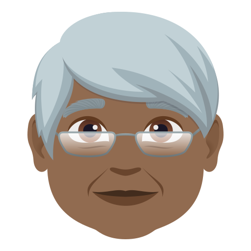 Idoso: Pele Morena Escura para JoyPixels 10.0