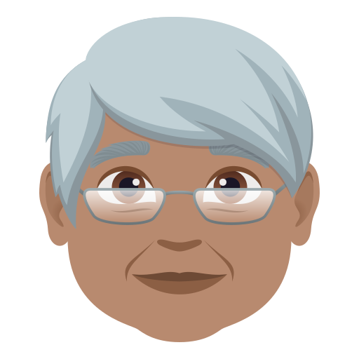 Idoso: Pele Morena para JoyPixels 10.0