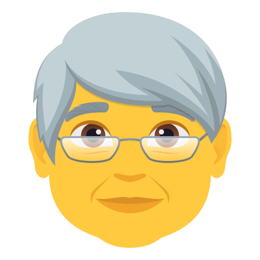 Starszy dorosły dla JoyPixels 10.0