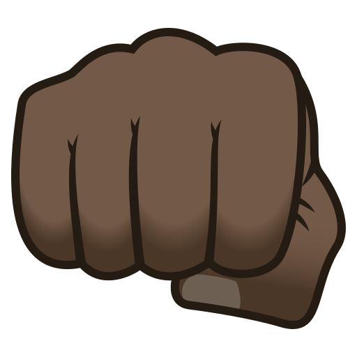 Кулак: дуже темний тон шкіри для JoyPixels 10.0