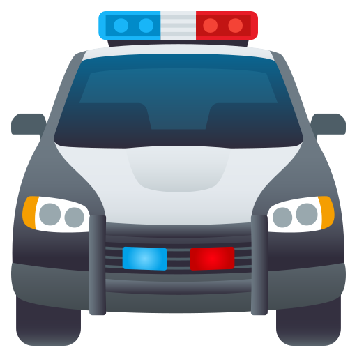 Viatura Policial Se Aproximando para JoyPixels 10.0