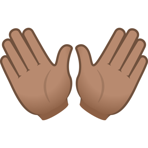 Долоні в сторони: середній тон шкіри для JoyPixels 10.0