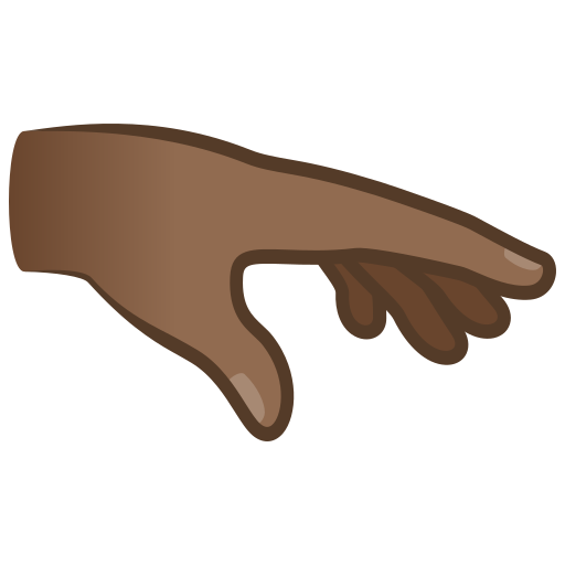 Palma Da Mão Virada Para Baixo: Pele Morena Escura para JoyPixels 10.0