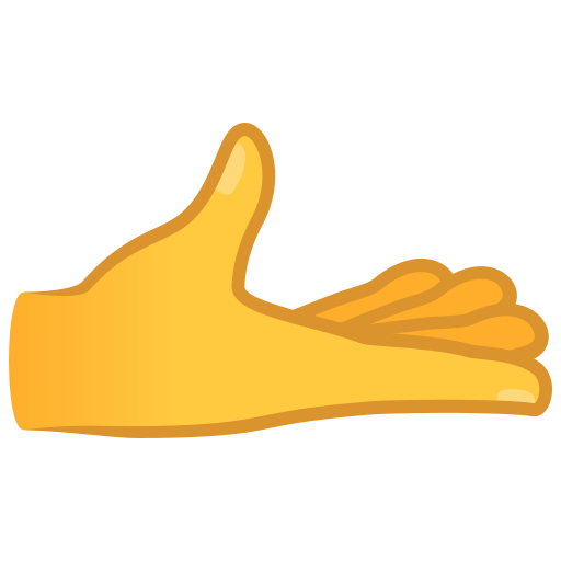 Mano Con La Palma Hacia Arriba para JoyPixels 10.0