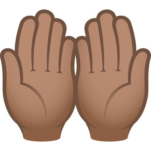 Palmas Unidas Para Cima: Pele Morena para JoyPixels 10.0