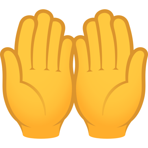Palmas Unidas Para Cima para JoyPixels 10.0