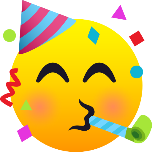 Partying Face for JoyPixels 10.0
