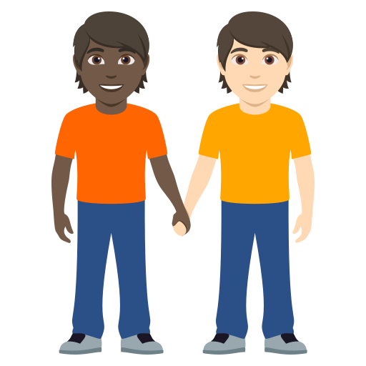 Pessoas De Mãos Dadas: Pele Escura, Pele Clara para JoyPixels 10.0