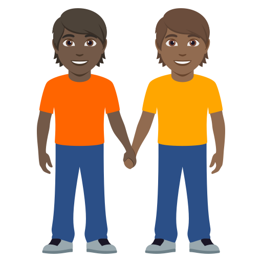 Pessoas De Mãos Dadas: Pele Escura, Pele Morena Escura para JoyPixels 10.0