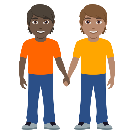 Pessoas De Mãos Dadas: Pele Escura, Pele Morena para JoyPixels 10.0