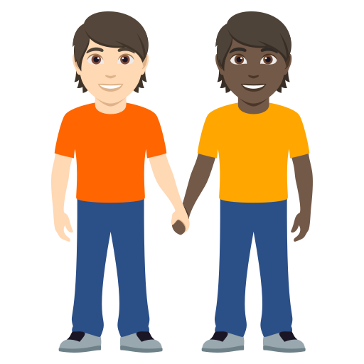 Pessoas De Mãos Dadas: Pele Clara, Pele Escura para JoyPixels 10.0