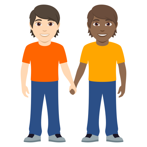 Pessoas De Mãos Dadas: Pele Clara, Pele Morena Escura para JoyPixels 10.0
