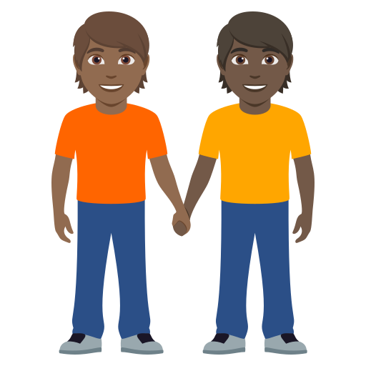 Pessoas De Mãos Dadas: Pele Morena Escura, Pele Escura para JoyPixels 10.0