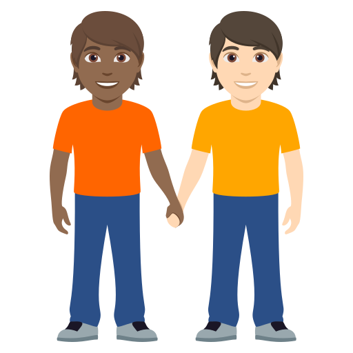 Pessoas De Mãos Dadas: Pele Morena Escura, Pele Clara para JoyPixels 10.0