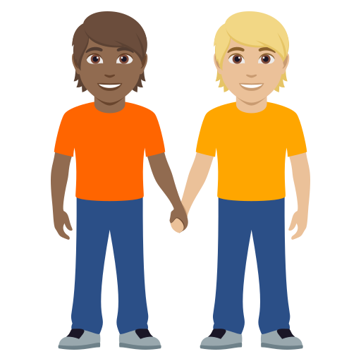 Pessoas De Mãos Dadas: Pele Morena Escura, Pele Morena Clara para JoyPixels 10.0