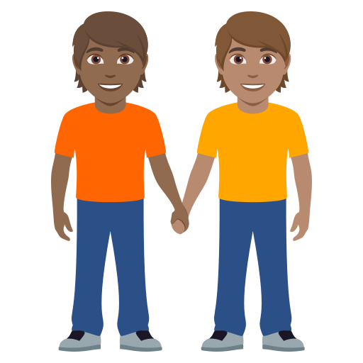 Pessoas De Mãos Dadas: Pele Morena Escura, Pele Morena para JoyPixels 10.0